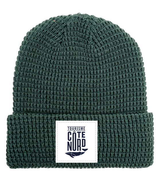 Tuque gauffrée verte