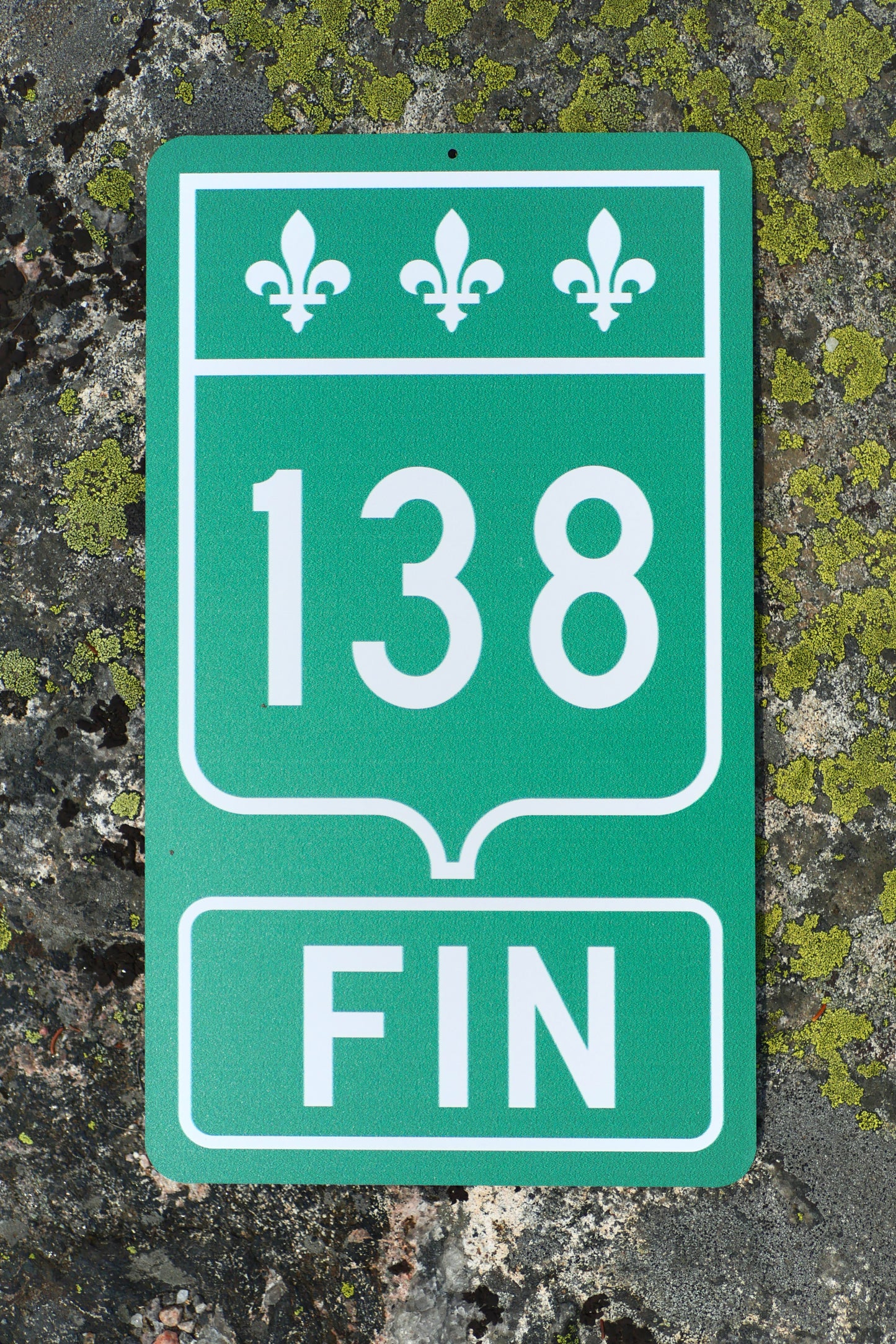 Pancarte Fin de la route 138