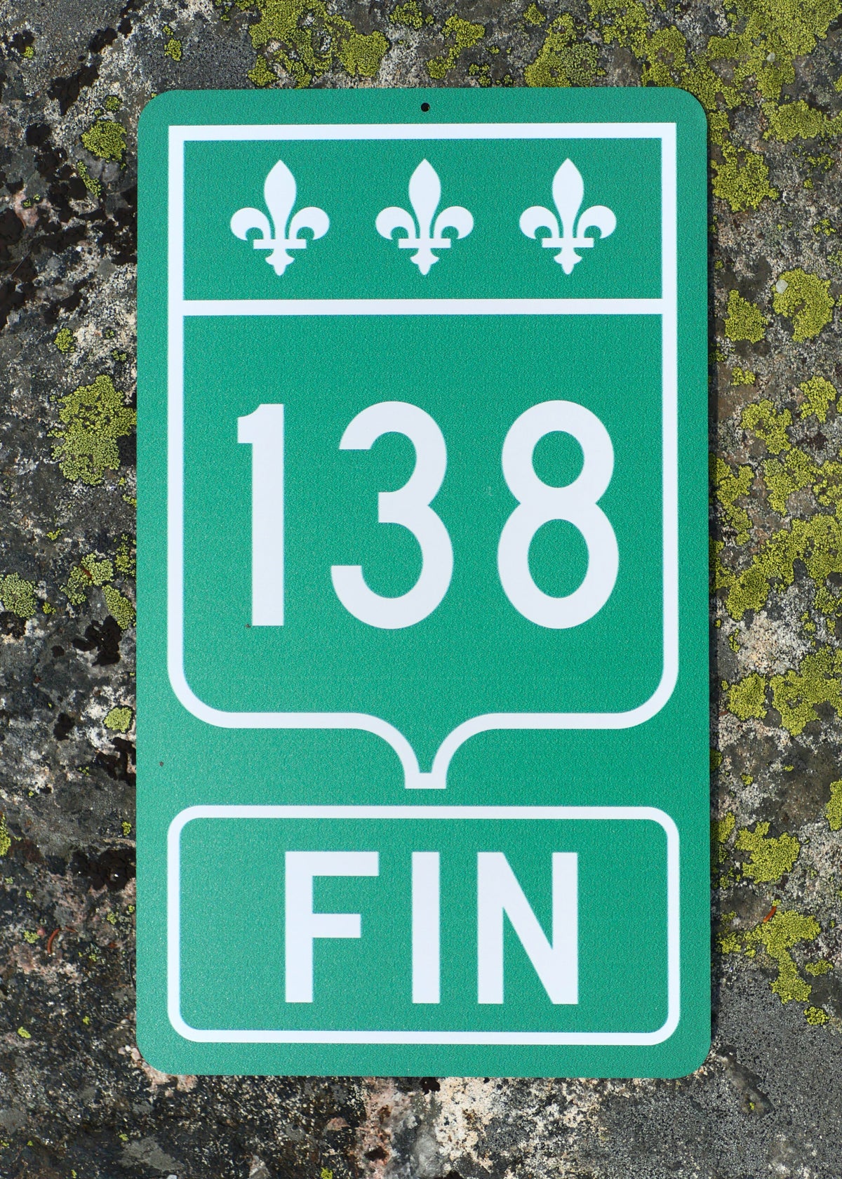 Pancarte Fin de la route 138